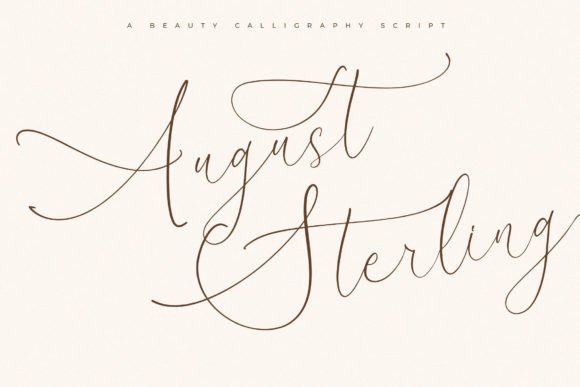 August Sterling: A Script Font for Elegant Handmade Creations