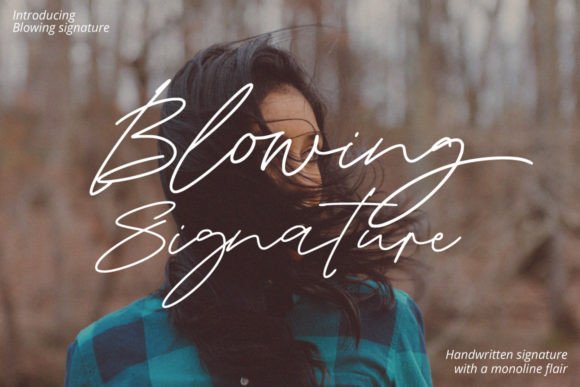 Blowing Signature: A Font for Elegant Web Design