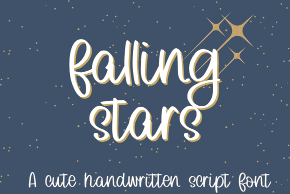Falling Stars: A Script Handwritten Font for Editorial Design and Branding