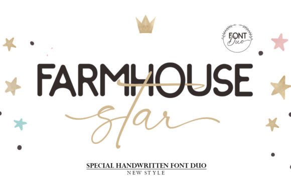 Farmhouse Star: A Romantic Font for Creative Branding