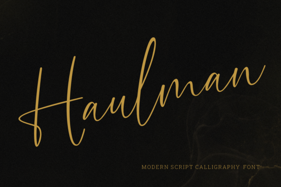 Haulman: A Script Font for Editorial Design and Branding
