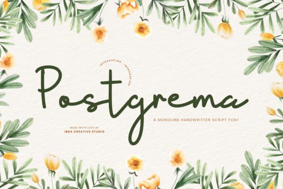 Postgrema: A Script Font That Breathes Life Into Your Handmade Creations