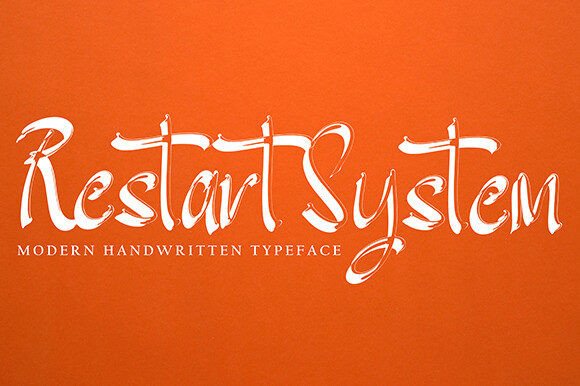 Restart System: A Script Font for Elegant Branding