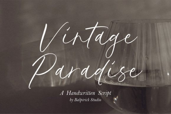 Vintage Paradise: A Script Font for Timeless Digital Design