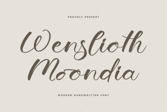 Wenslioth Moondia: A Modern Handwritten Font for Creative Crafters